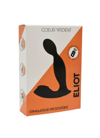 ELIOT, Stimulateur de prostate USB, avec télécommande, en silicone médical - BQ149BLK